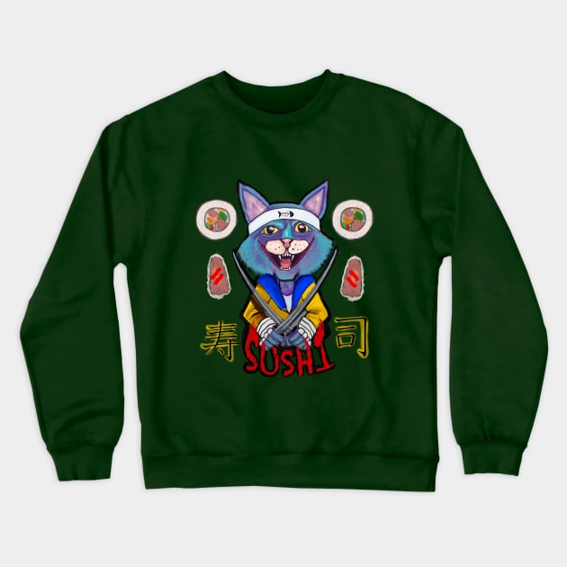 Catana the sushi ninja Crewneck Sweatshirt by Ace13creations